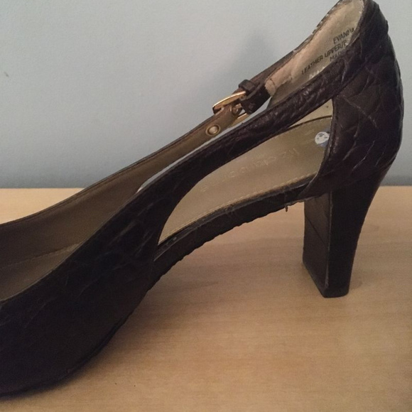Liz Caliborne Brown Stacked Heel Pumps sz 7.5 - Picture 2 of 4
